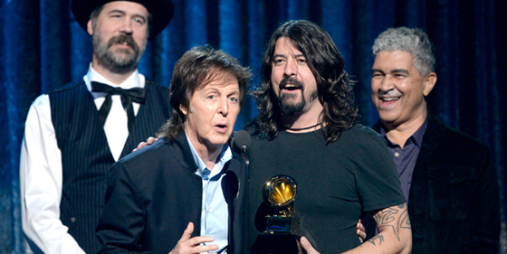 GRAMMY Winners Dave Grohl, Paul McCartney, Krist Novoselic, Pat Smear