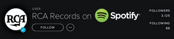 Follow RCA Records on Spotify and stream new playlists!